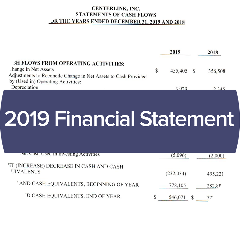 image of 2019 centerlink financial statements